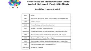 68ème festival des chanteurs du valais central